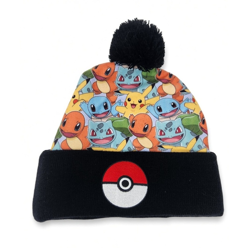Pokemon Character Beanie Knit Winter Hat Pikachu Bulbasaur Charmander Squirtle